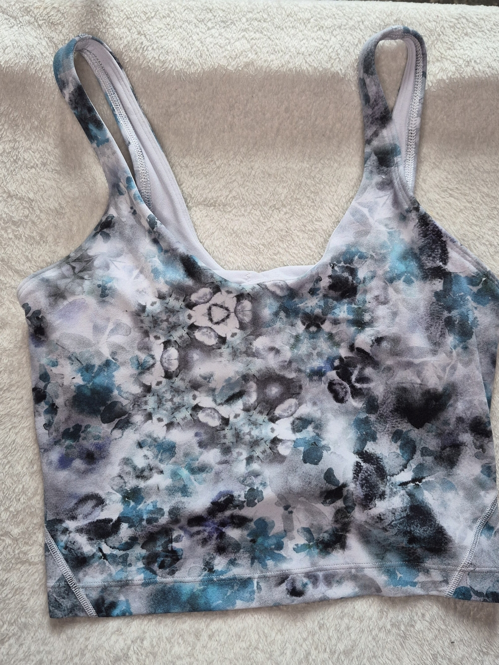 Lululemon Align Tank Kaleidofloral Blue Teal Pattern *No Pads*